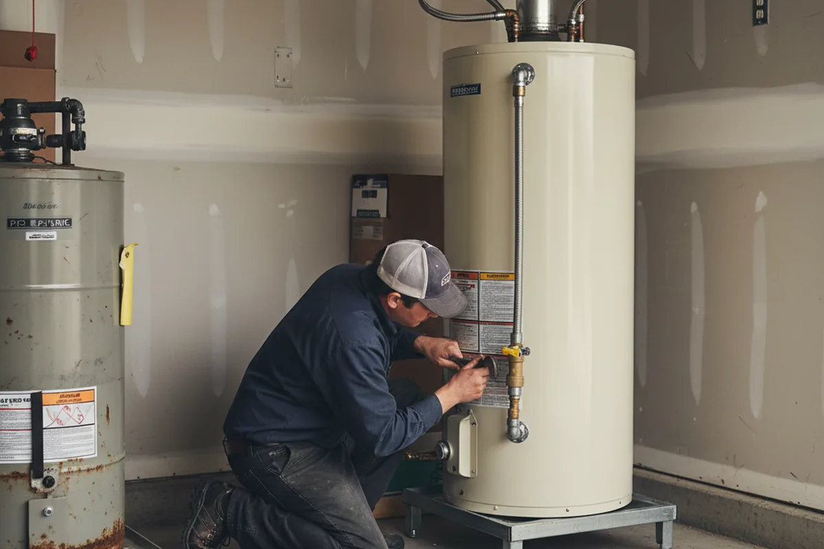 Water heater and shutoff valve replacement in Coldwater